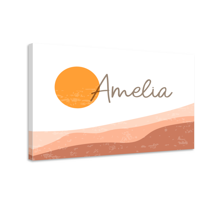 Quote canvas elegant personalized name - TenStickers