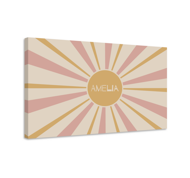 AMELIA SUNBURST DESIGN abc canvas wall art - TenStickers