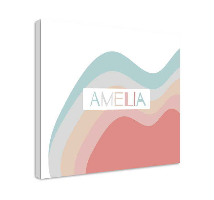 "Boho" rainbow waves nursery canvas - TenStickers