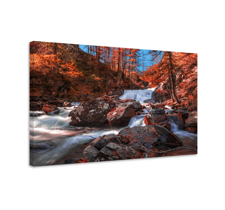 Landscape canvas mountain stream view - TenStickers