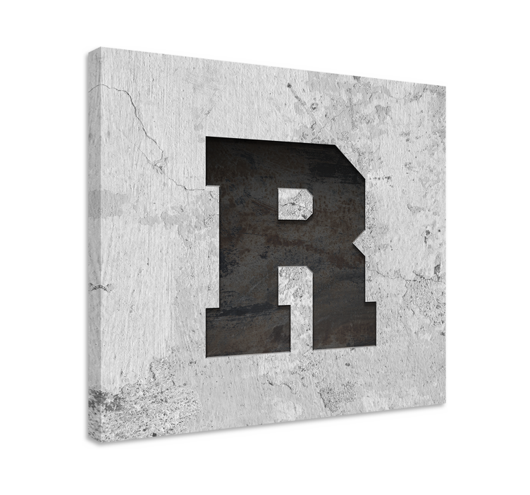Industrial style custom letter retro canvas - TenStickers
