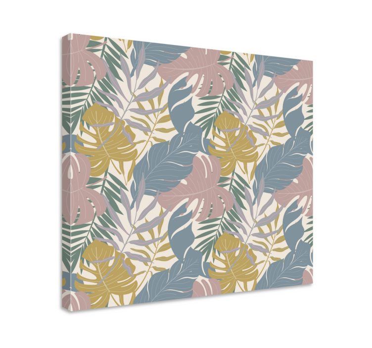 Flowers canvas tropical leaf designs - TenStickers