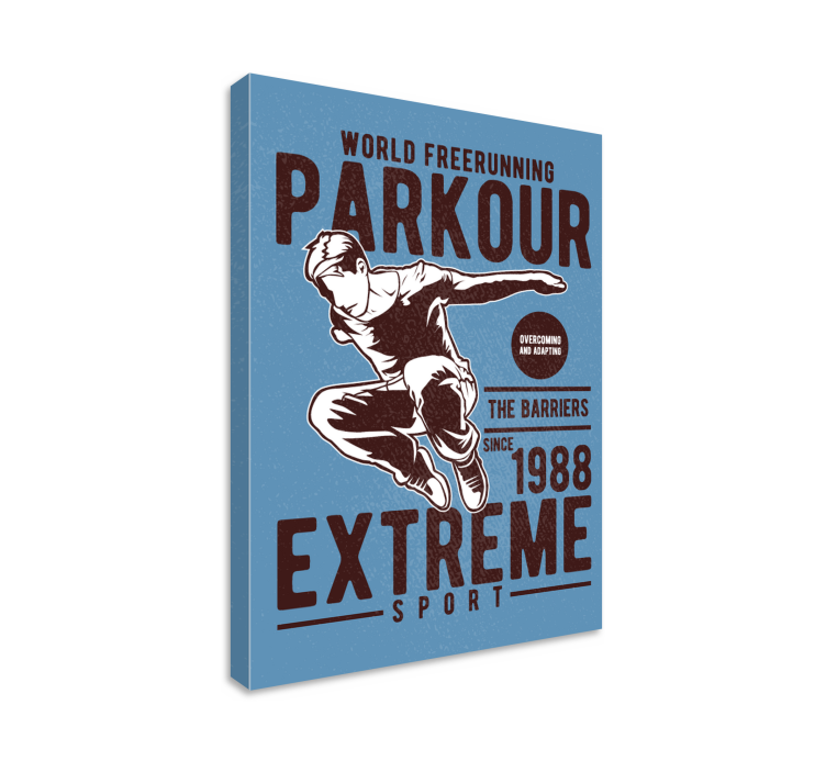 Vintage Parkour poster print - TenStickers