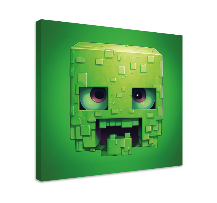 creepy pixel art character gamer wall print - TenStickers