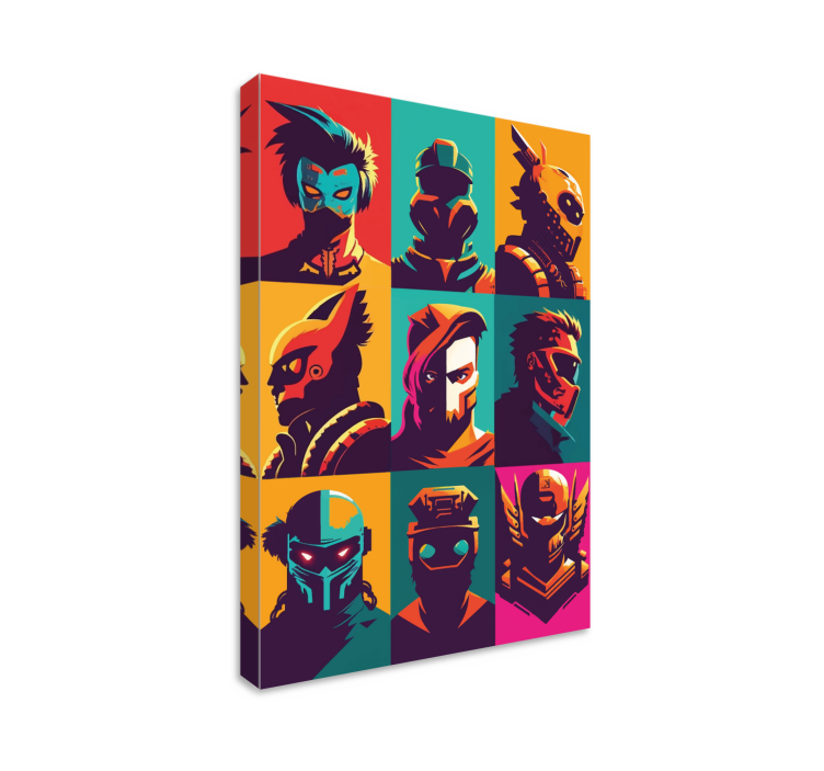 pop art epic characters gamer wall print - TenStickers