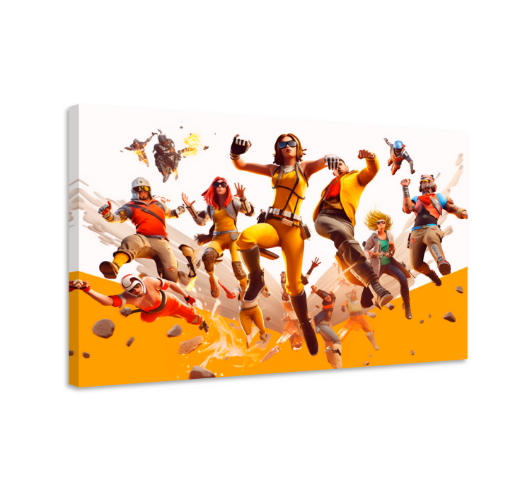 characters flying attack gamer wall print - TenStickers