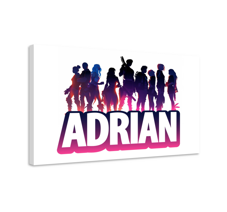 epic characters silhouette gamer wall print - TenStickers