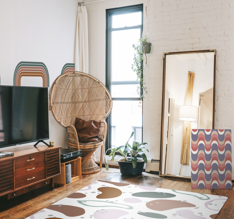 Wavy Pattern Design geometric canvas - TenStickers