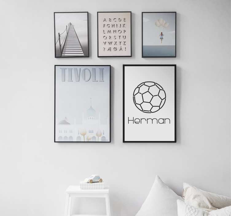 Football ball with name teen canvas prints - TenStickers