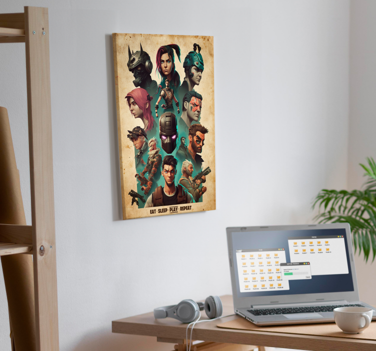 collage of epic characters gamer wall print - TenStickers