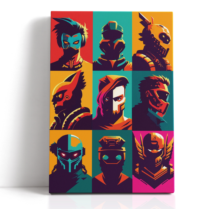 pop art epic characters gamer wall print - TenStickers