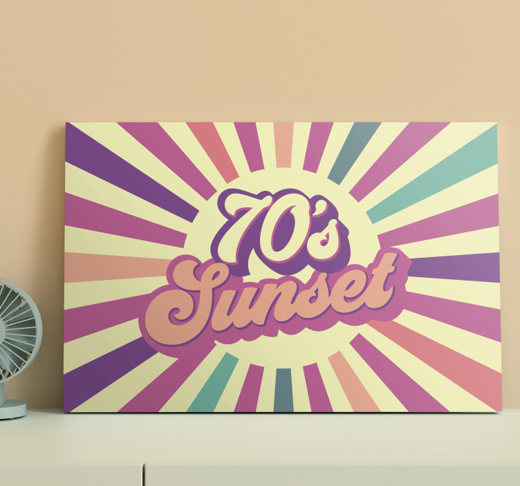70's geometric sun canvas prints - TenStickers