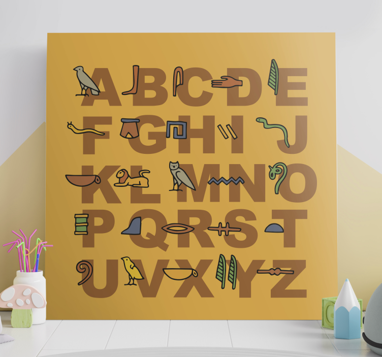 Abc canvas wall art colorful alphabet designs - TenStickers
