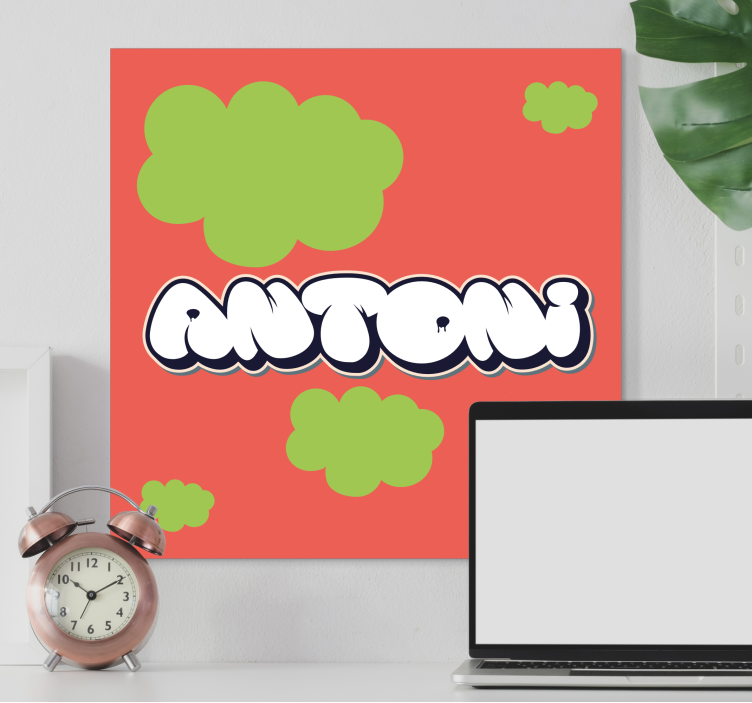 Abc canvas wall art in fun lettering style - TenStickers