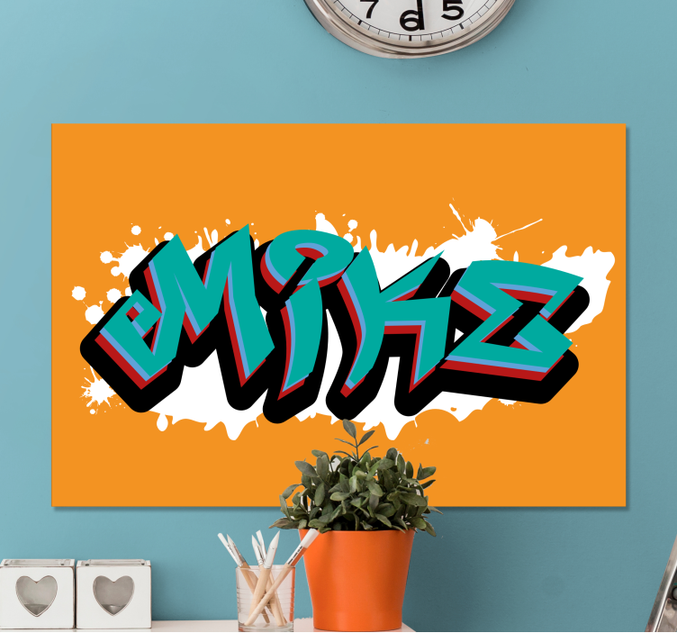 Abc canvas wall art stylish lettering artwork - TenStickers