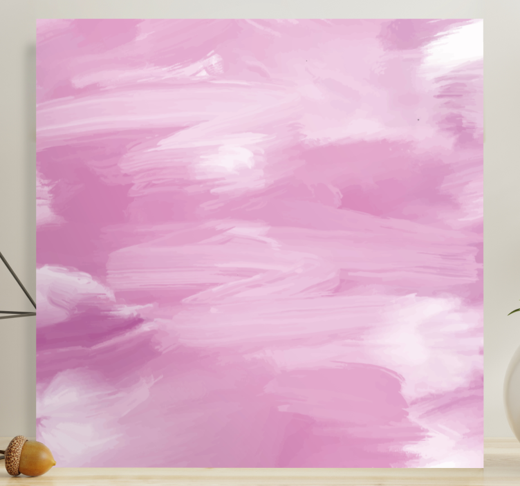 Abstract wall art 1 soft pink strokes - TenStickers