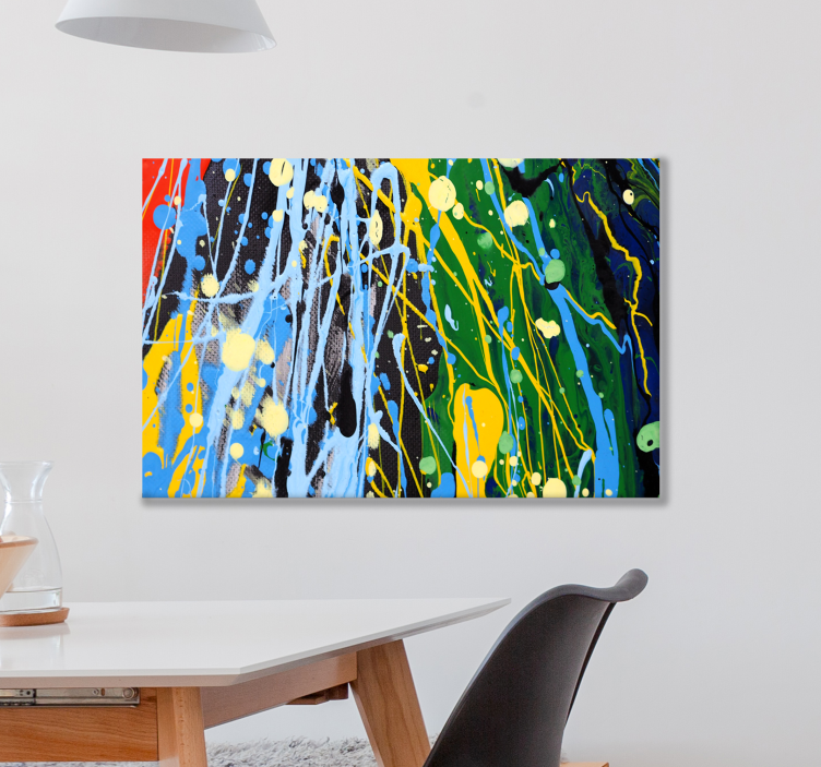 Art rainbow color splash canvas art print - TenStickers