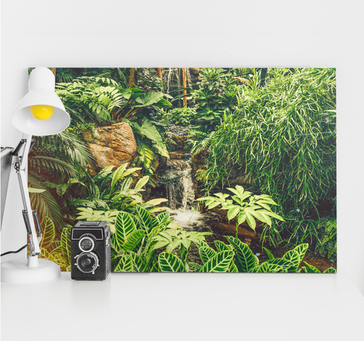 Green tropical forest landscape canvas - TenStickers
