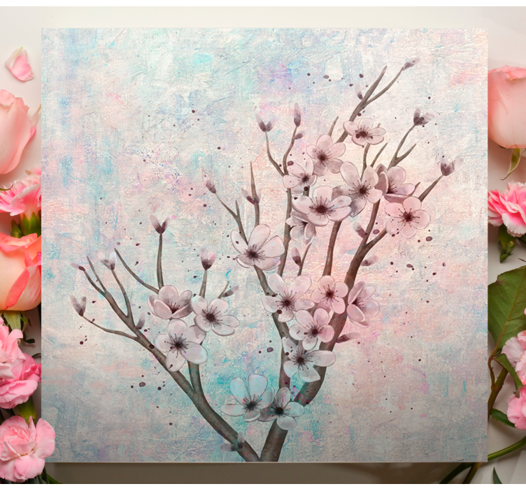 Big tree with flower canvas - TenStickers