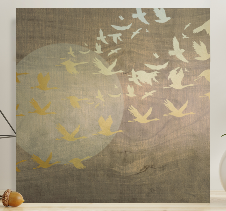 Bird canvas wall art flock of birds - TenStickers