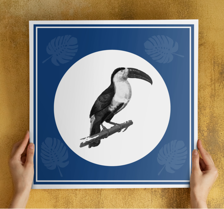 Bird canvas wall art toucan on branch - TenStickers