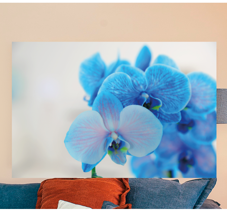 Blue orchid flower  flower canvas - TenStickers