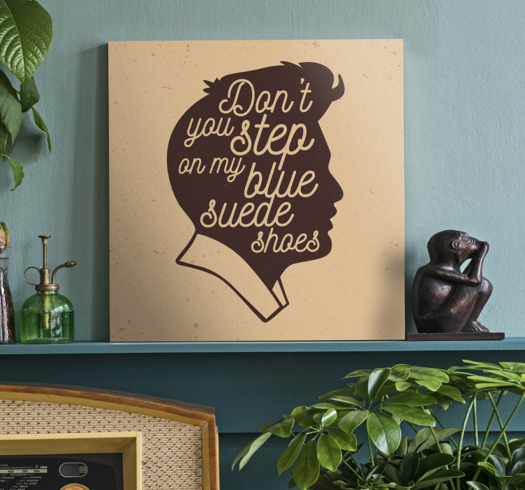 Blue suede shoes music canvas art - TenStickers