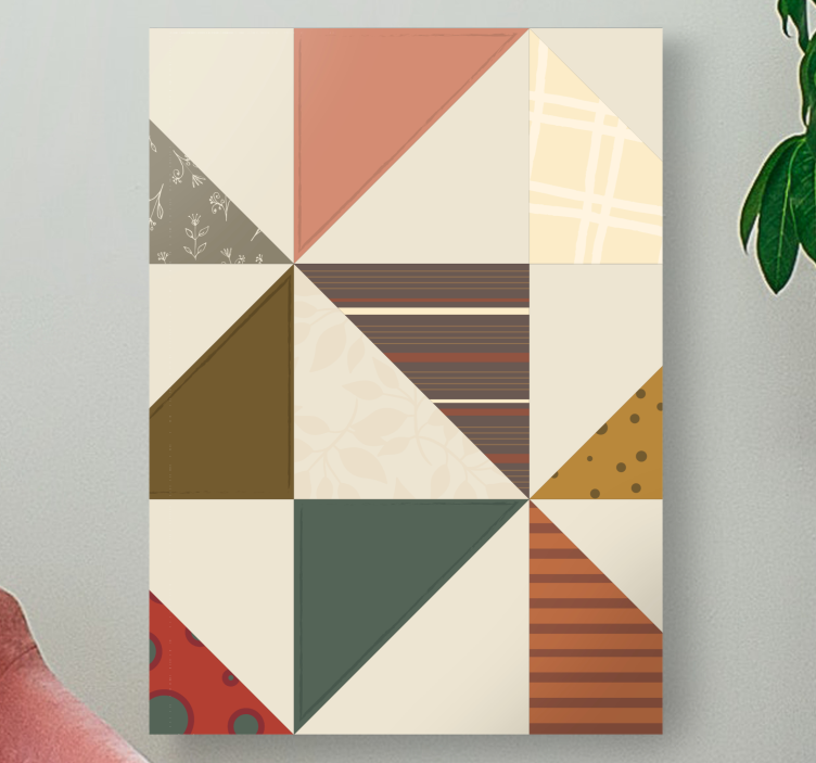 Buddha wall art geometric mosaic design - TenStickers