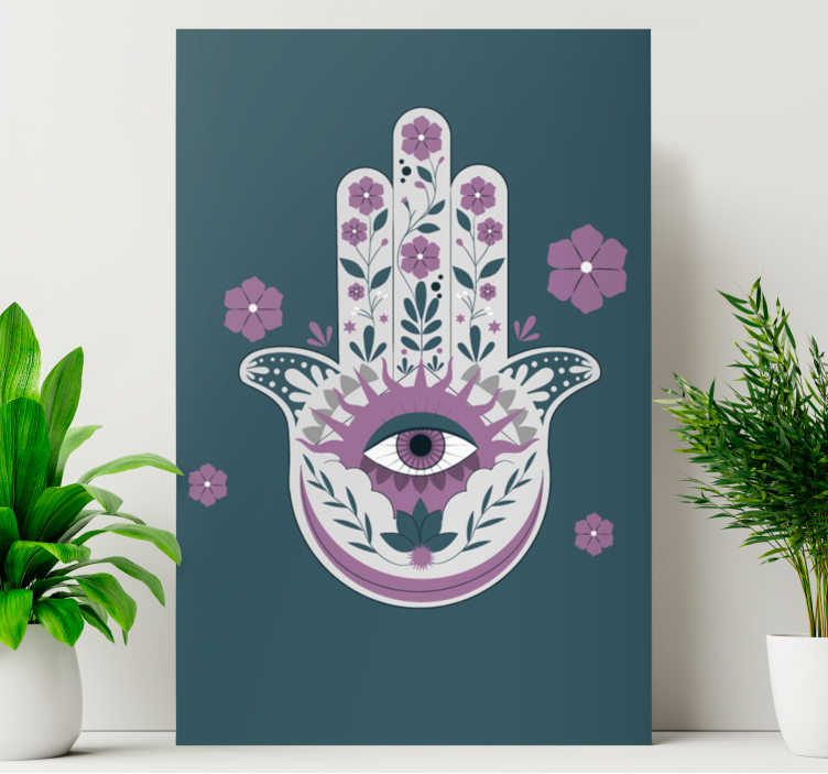 Buddha wall art hand with eye design - TenStickers