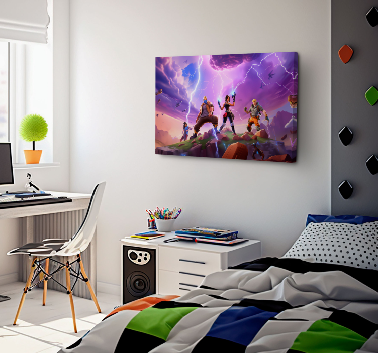 characters in a storm gamer wall print - TenStickers