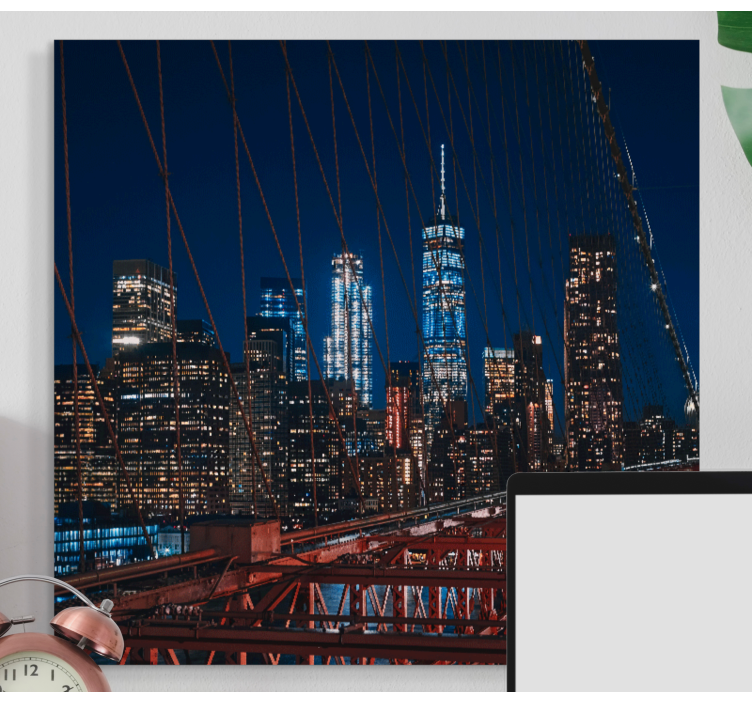 Cityscape wall art brooklyn bridge perspective - TenStickers