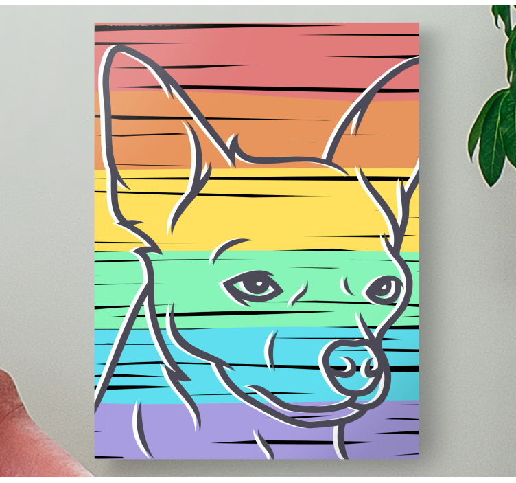 Cockapoo rainbow dog canvas prints - TenStickers