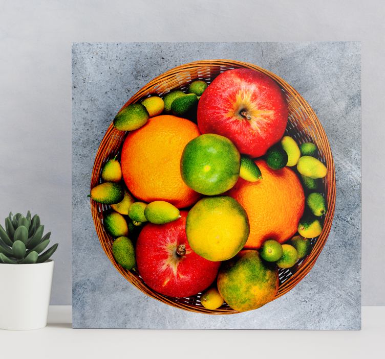 Colorful fruit Bowl fruit canvas - TenStickers