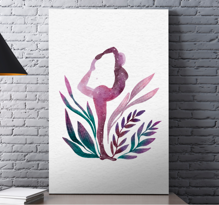 Dancer canvas graceful ballet silhouette artwork - TenStickers