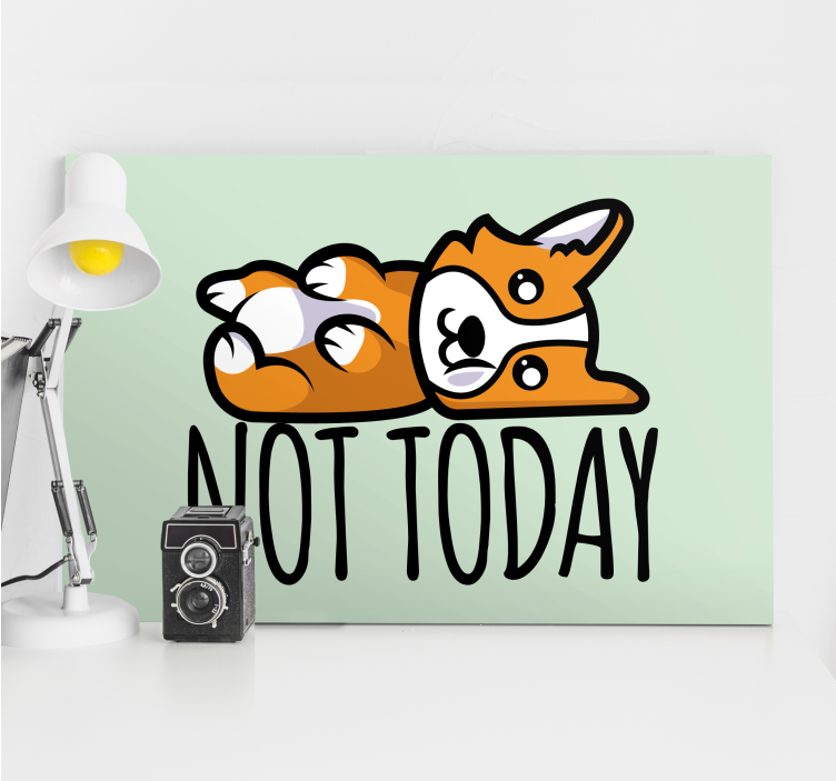 Dog wall art corgi relaxing art print - TenStickers