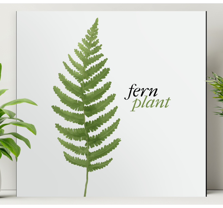 Fern plant minimalist style  quote canvas art - TenStickers