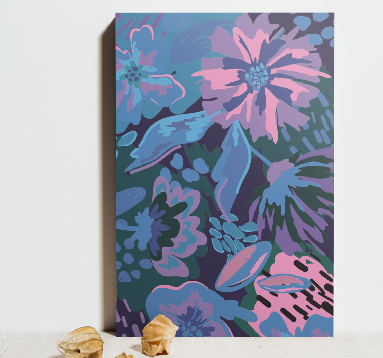 Floral abstract Entrance hall canvas print - TenStickers