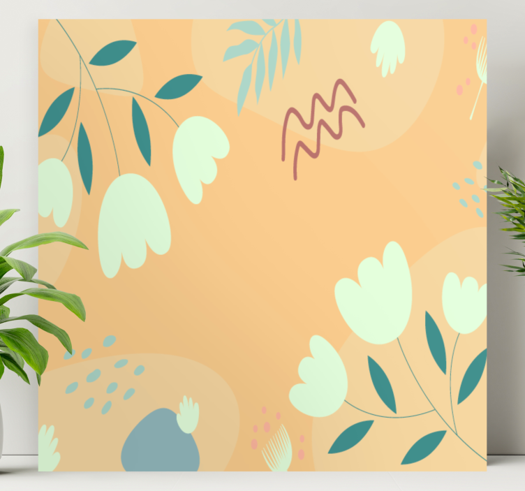 Floral Leaf Patterns Flowers  canvas - TenStickers