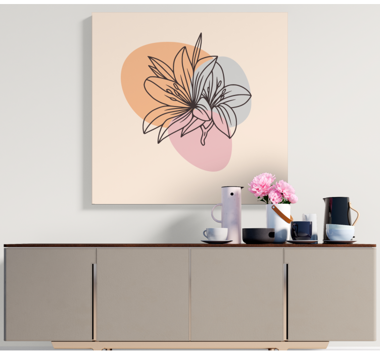 Flowers canvas floral art arrangement - TenStickers
