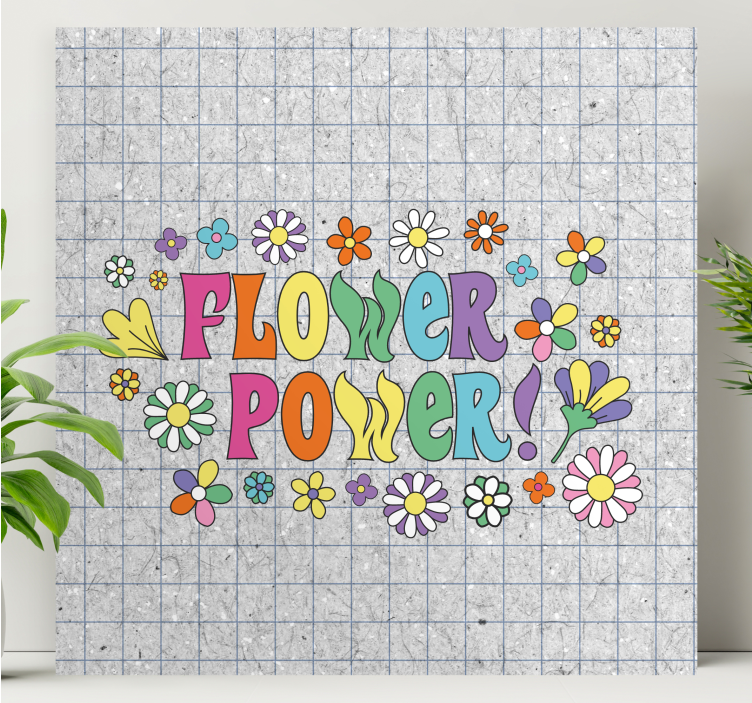 Flowers canvas floral energy artwork - TenStickers