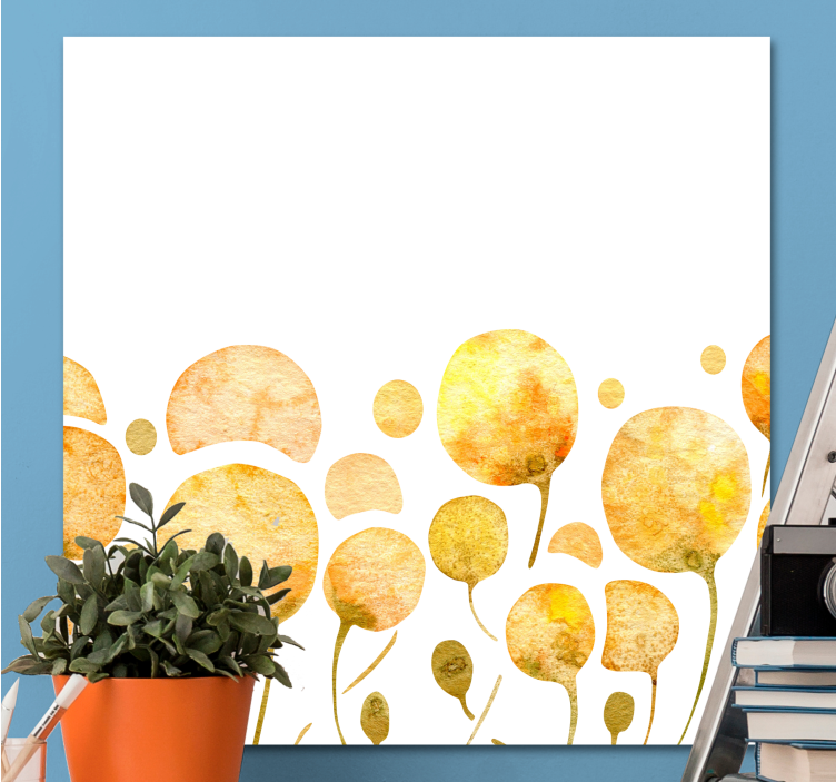 Flowers canvas sunny floral blooms - TenStickers