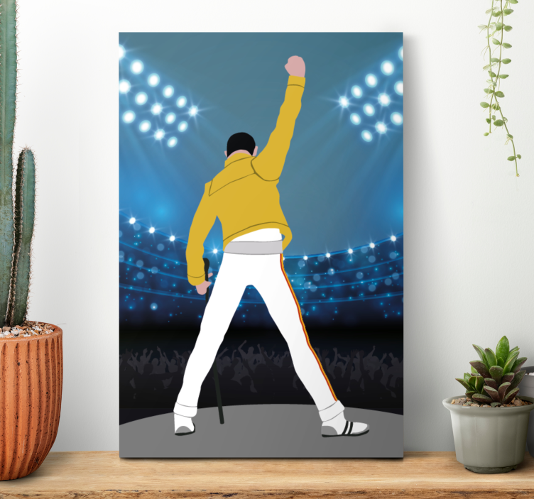 Freddie at Wembley Music canvas - TenStickers