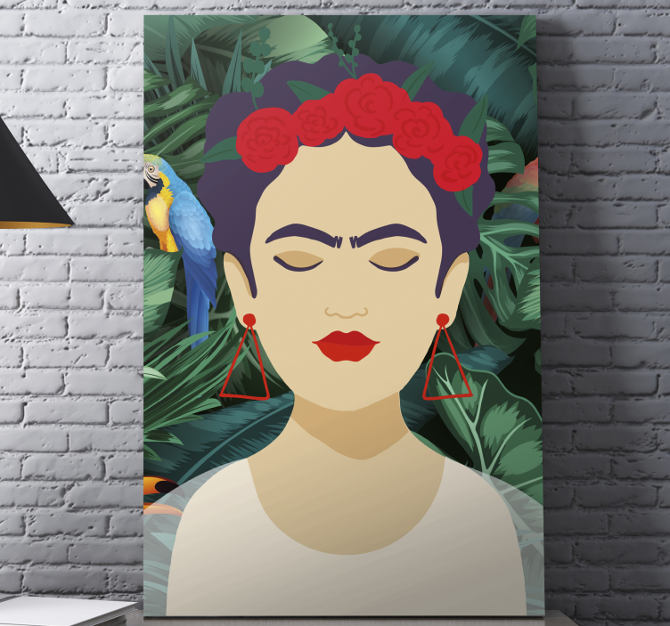 Frida and animals  character canvas prints - TenStickers
