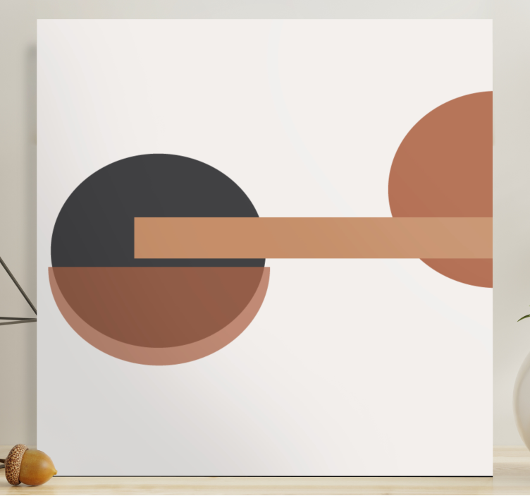 Geometric canvas abstract circular balance - TenStickers
