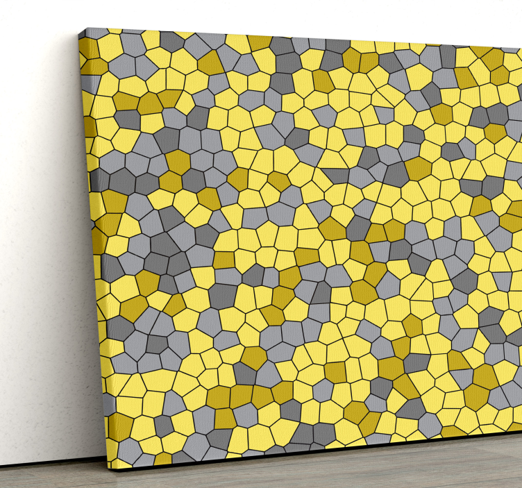 Geometric canvas honeycomb pattern design - TenStickers