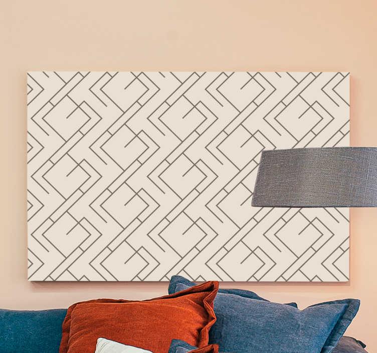 Geometric canvas with elegant linear design - TenStickers