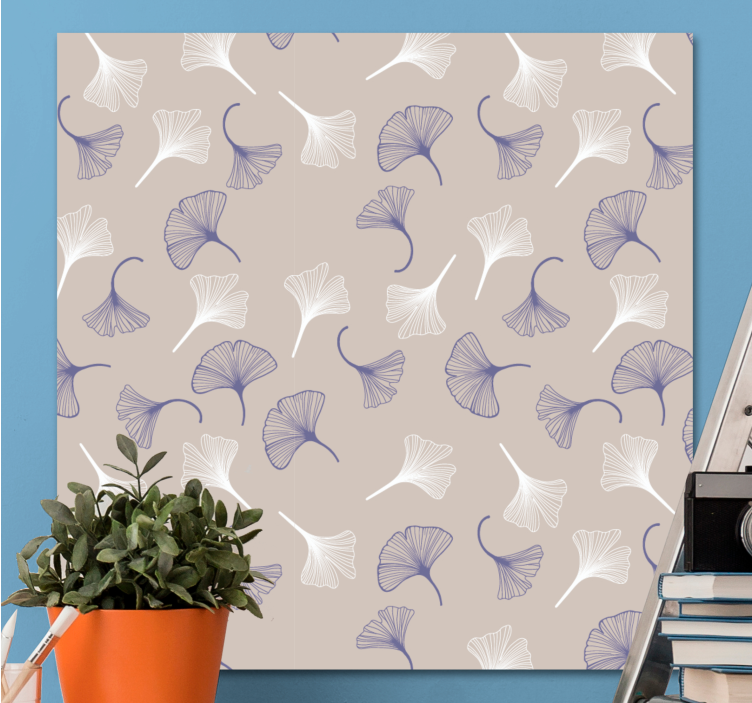 Gingko Leaf Patterns Flowers  canvas - TenStickers