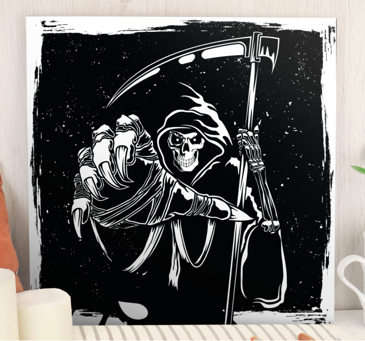 GRIM REAPER FINGER POINTING canvas character - TenStickers