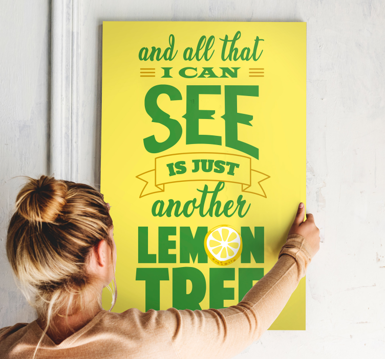 Hand draw lemons quote canvas wall art - TenStickers