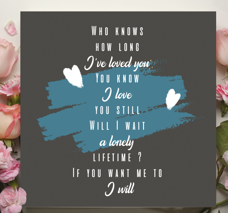 I will song lyrics music canvas art - TenStickers